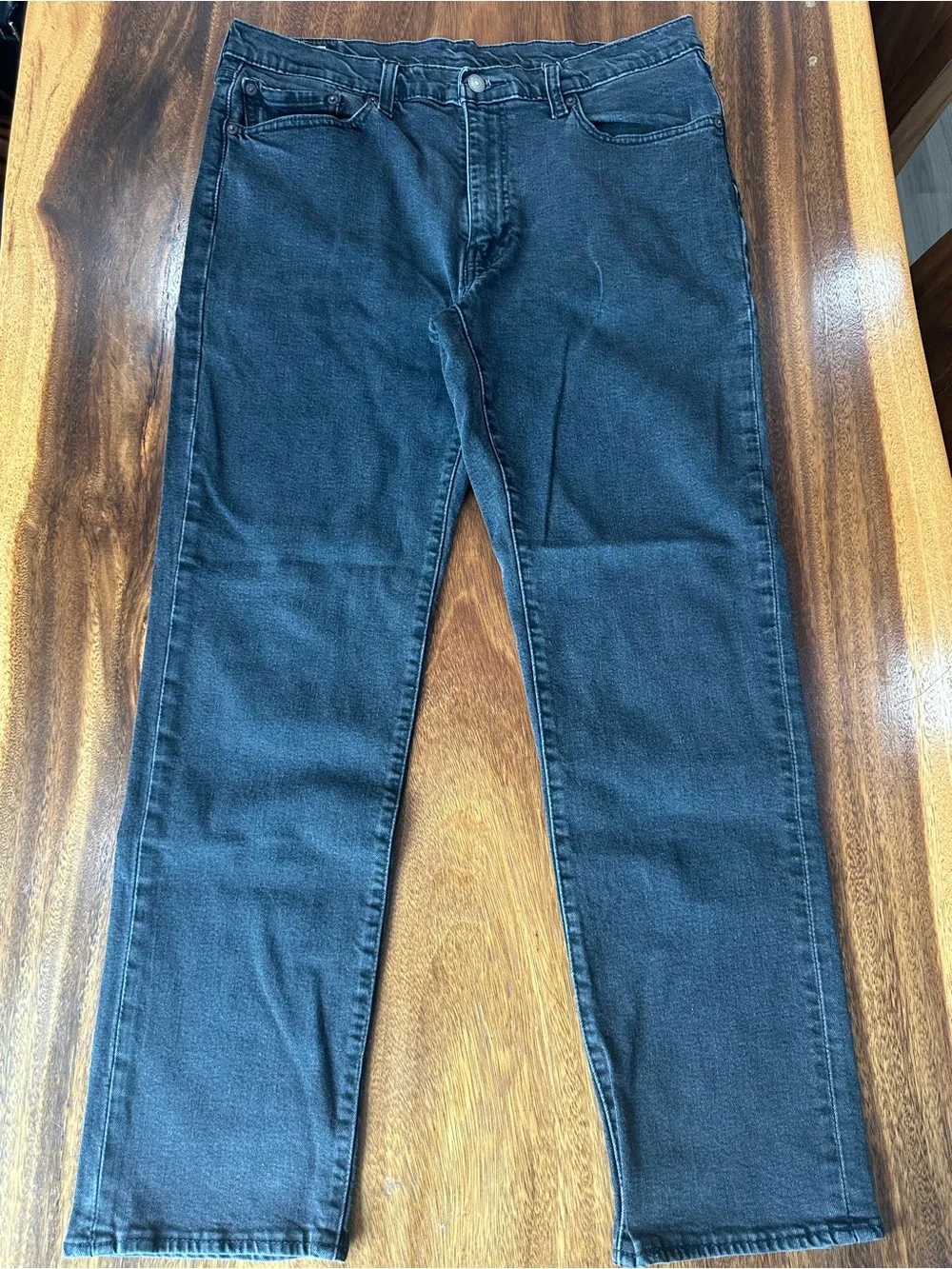 Levis 541 Premium Black Denim Regular Fit Jean Size 36x32 Actual 35x29 Big E